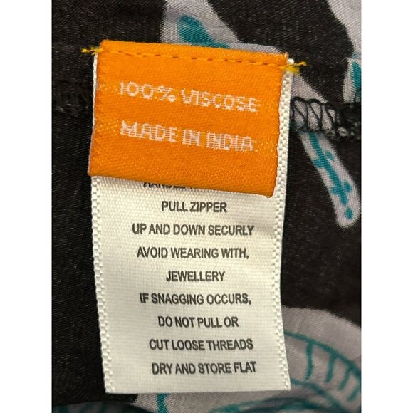 Oliphant Women's Navy Purple Botanical Bohemian Blouse Small Long Sleeve NWT - Picture 5 of 6